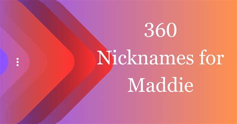 Maddie – Names and nicknames for Maddie – NicknameDB